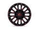 Fuel Wheels Quake Gloss Black Milled with Red Tint 8-Lug Wheel; 20x9; 1mm Offset (23-24 F-350 Super Duty SRW)