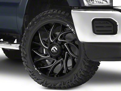 Fuel Wheels Runner Gloss Black Milled 8-Lug Wheel; 22x10; -18mm Offset (23-24 F-350 Super Duty SRW)