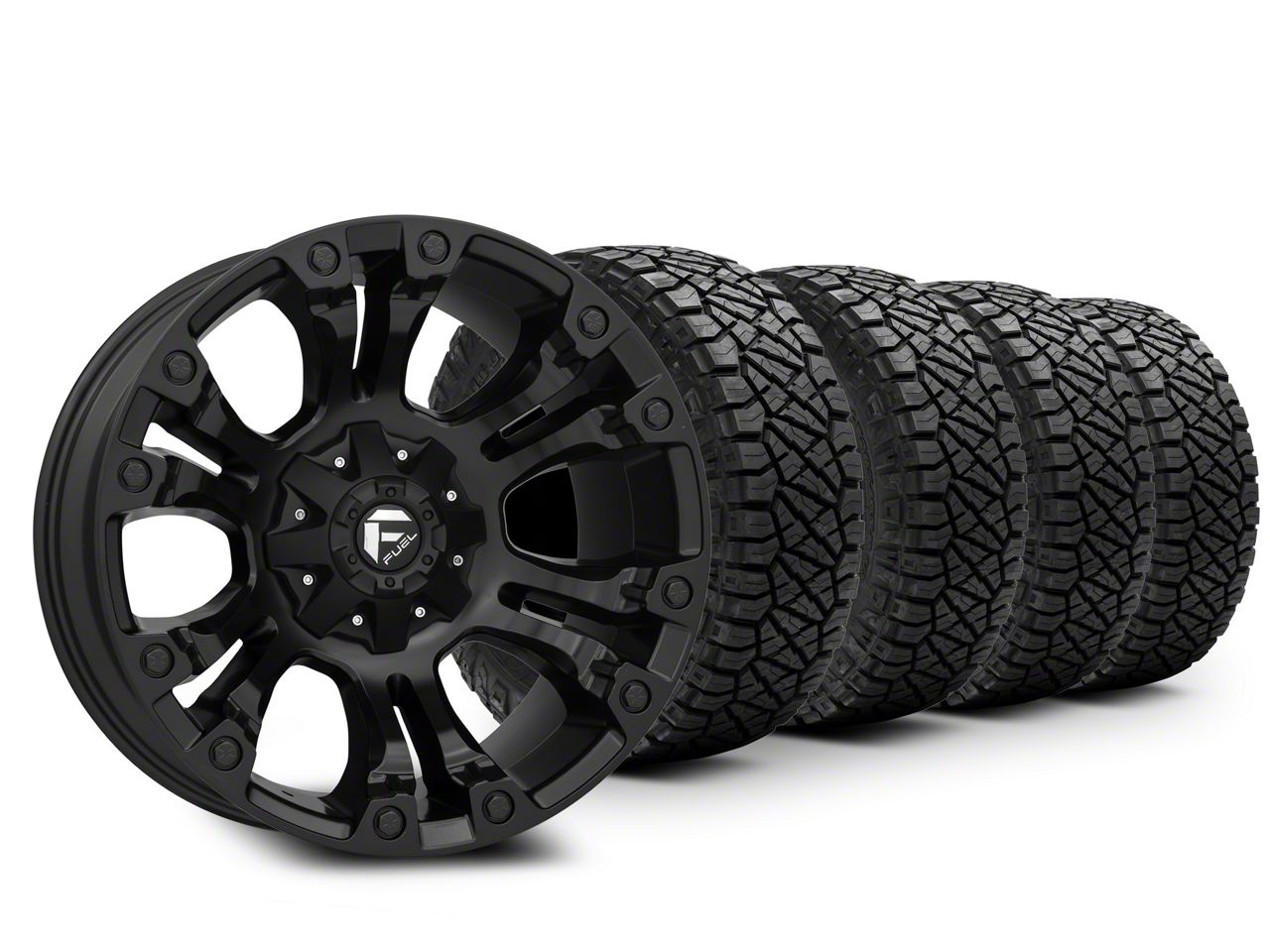 RAM 1500 20x10 Fuel Wheels Vapor & 33in NITTO All-Terrain Ridge ...