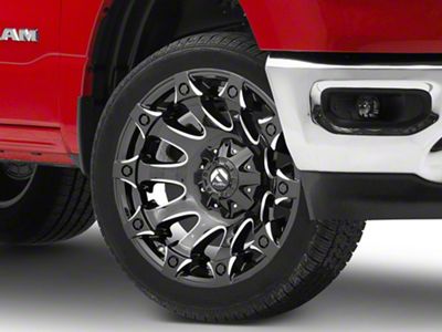 Fuel Wheels Battle Axe Gloss Black Milled 6-Lug Wheel; 22x12; -44mm Offset (19-25 RAM 1500)