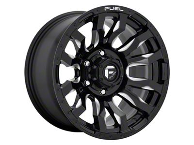 Fuel Wheels Blitz Gloss Black Milled 8-Lug Wheel; 18x9; 1mm Offset (06-08 RAM 1500 Mega Cab)