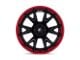 Fuel Wheels Catalyst Matte Black with Candy Red Lip 6-Lug Wheel; 24x12; -44mm Offset (19-24 RAM 1500)