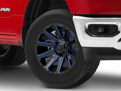 Fuel Wheels Contra Gloss Black with Blue Tinted Clear 6-Lug Wheel; 18x9; 1mm Offset (19-24 RAM 1500)