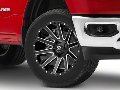 Fuel Wheels Contra Gloss Black Milled 6-Lug Wheel; 20x10; -19mm Offset (19-25 RAM 1500)