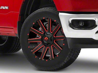 Fuel Wheels Contra Gloss Black with Red Tinted Clear 6-Lug Wheel; 20x10; -19mm Offset (19-25 RAM 1500)