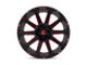 Fuel Wheels Contra Gloss Black with Red Tinted Clear 5-Lug Wheel; 20x9; 20mm Offset (02-08 RAM 1500, Excluding Mega Cab)