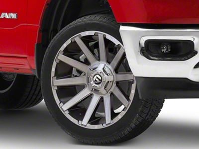 Fuel Wheels Contra Platinum Brushed Gunmetal with Tinted Clear 6-Lug Wheel; 22x10; -19mm Offset (19-25 RAM 1500)