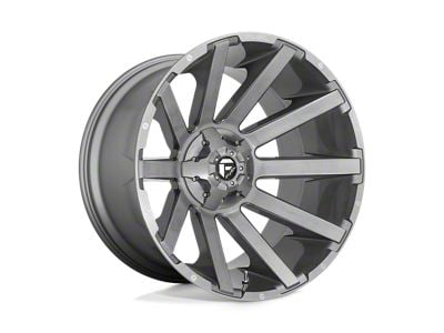Fuel Wheels Contra Platinum Brushed Gunmetal with Tinted Clear 5-Lug Wheel; 22x12; -44mm Offset (02-08 RAM 1500, Excluding Mega Cab)