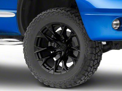 Fuel Wheels Flame Blackout 5-Lug Wheel; 20x10; -18mm Offset (02-08 RAM 1500, Excluding Mega Cab)