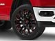 Fuel Wheels Flame Gloss Black Milled with Candy Red 6-Lug Wheel; 22x10; -18mm Offset (19-24 RAM 1500)