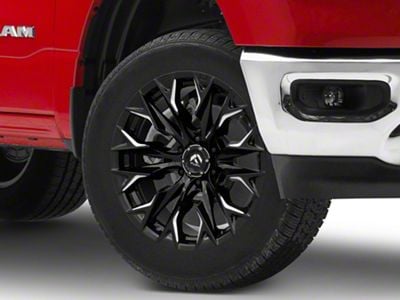 Fuel Wheels Flame Gloss Black Milled 6-Lug Wheel; 20x9; 1mm Offset (19-24 RAM 1500)