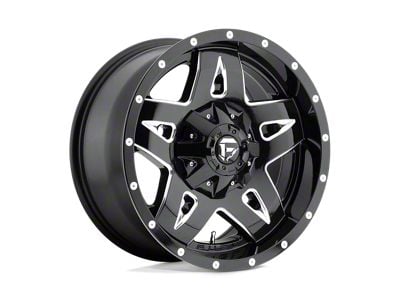Fuel Wheels Full Blown Gloss Black Milled 5-Lug Wheel; 20x10; -12mm Offset (02-08 RAM 1500, Excluding Mega Cab)