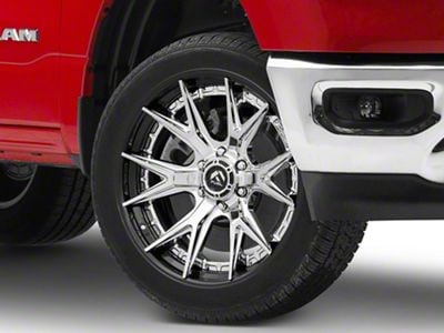 Fuel Wheels Fusion Forged Catalyst Chrome with Gloss Black Lip 6-Lug Wheel; 22x12; -44mm Offset (19-25 RAM 1500)