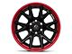 Fuel Wheels Fusion Forged Catalyst Matte Black with Candy Red Lip 6-Lug Wheel; 22x12; -44mm Offset (19-24 RAM 1500)