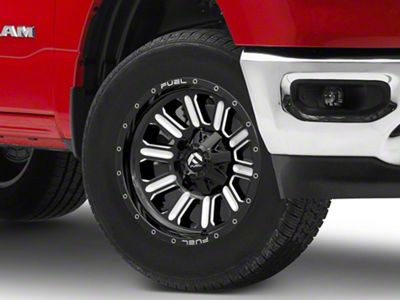 Fuel Wheels Hardline Gloss Black Milled 6-Lug Wheel; 18x9; 2mm Offset (19-24 RAM 1500)