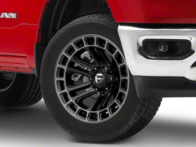 Fuel Wheels Heater Matte Black Double Dark Tint Machined 6-Lug Wheel; 20x10; -18mm Offset (19-25 RAM 1500)