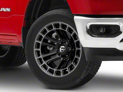 Fuel Wheels Heater Matte Black Double Dark Tint Machined 6-Lug Wheel; 20x9; 1mm Offset (19-25 RAM 1500)