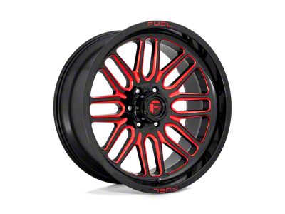 Fuel Wheels Ignite Gloss Black with Red Tinted Clear 8-Lug Wheel; 20x10; -18mm Offset (06-08 RAM 1500 Mega Cab)