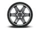 Fuel Wheels Kicker Matte Gunmetal with Black Lip 6-Lug Wheel; 20x9; 20mm Offset (19-24 RAM 1500)