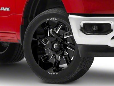 Fuel Wheels Lockdown Gloss Black Milled 6-Lug Wheel; 22x10; -18mm Offset (19-25 RAM 1500)