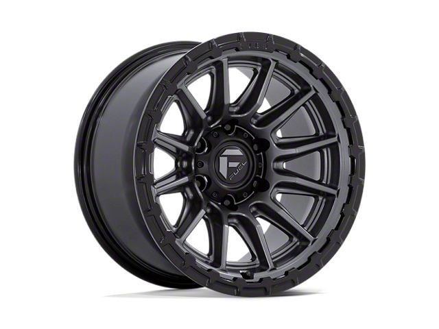 Fuel Wheels Piston Matte Gunmetal with Gloss Black Lip 6-Lug Wheel; 22x10; -18mm Offset (19-24 RAM 1500)