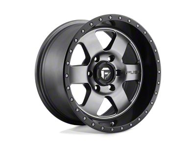 Fuel Wheels Podium Matte Gunmetal with Black Bead Ring 5-Lug Wheel; 20x9; 20mm Offset (02-08 RAM 1500, Excluding Mega Cab)