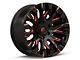 Fuel Wheels Quake Gloss Black Milled with Red Tint 6-Lug Wheel; 18x9; 1mm Offset (19-24 RAM 1500)