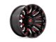Fuel Wheels Quake Gloss Black Milled with Red Tint 8-Lug Wheel; 18x9; 1mm Offset (06-08 RAM 1500 Mega Cab)