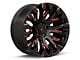 Fuel Wheels Quake Gloss Black Milled with Red Tint 5-Lug Wheel; 18x9; 1mm Offset (02-08 RAM 1500, Excluding Mega Cab)