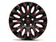 Fuel Wheels Quake Gloss Black Milled with Red Tint 5-Lug Wheel; 20x9; 1mm Offset (02-08 RAM 1500, Excluding Mega Cab)