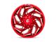 Fuel Wheels Reaction Candy Red Milled 5-Lug Wheel; 22x10; -18mm Offset (02-08 RAM 1500, Excluding Mega Cab)