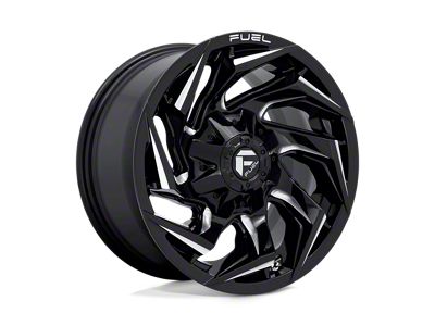 Fuel Wheels Reaction Gloss Black Milled 5-Lug Wheel; 22x12; -44mm Offset (02-08 RAM 1500, Excluding Mega Cab)