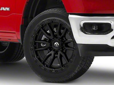 Fuel Wheels Rebel Matte Black 6-Lug Wheel; 22x9; 20mm Offset (19-24 RAM 1500)