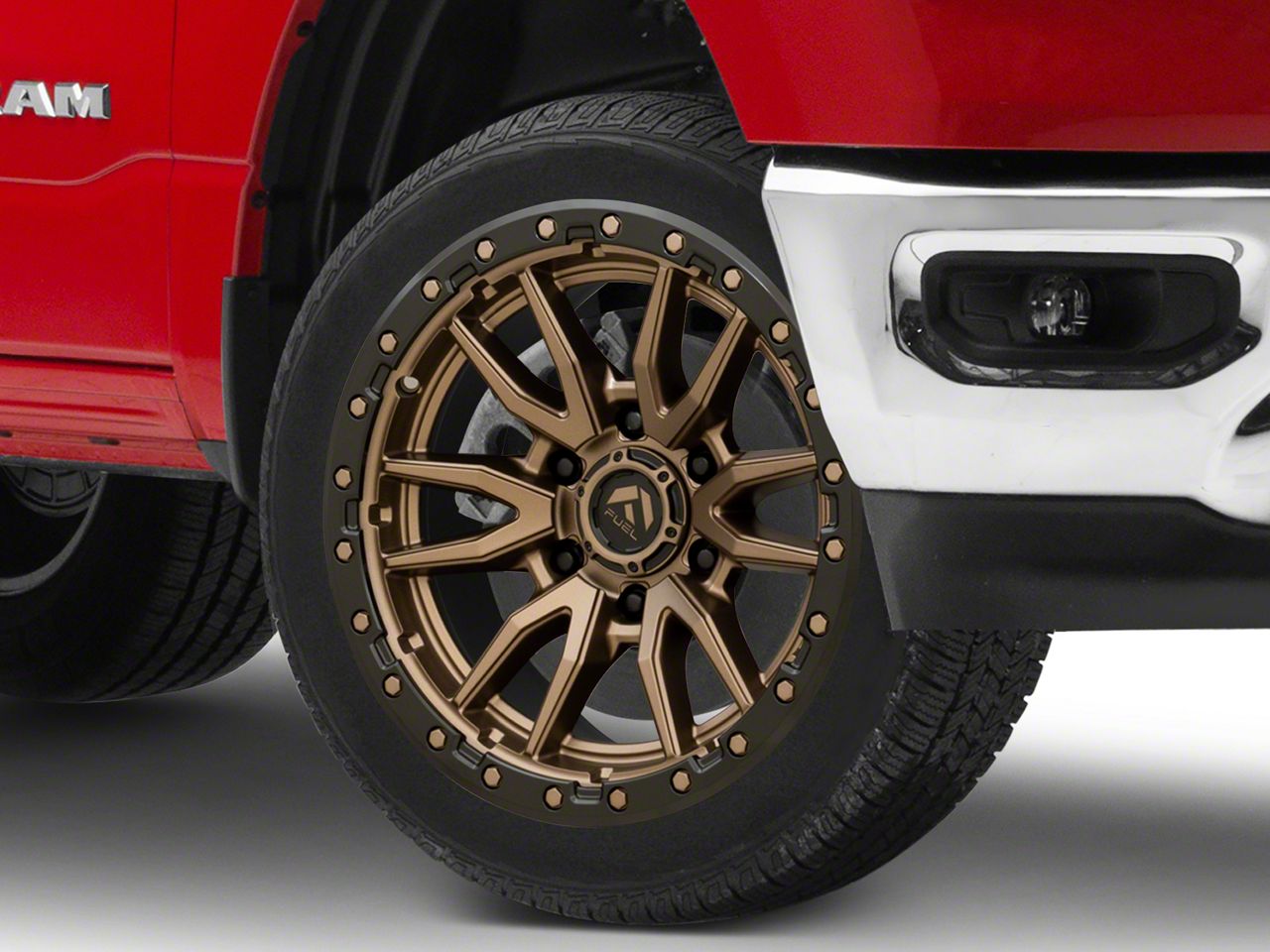 Fuel Wheels RAM 1500 Rebel Matte Bronze With Black Bead Ring 6-Lug ...