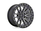 Fuel Wheels Rebel Matte Gunmetal with Black Bead Ring 5-Lug Wheel; 18x9; 20mm Offset (02-08 RAM 1500, Excluding Mega Cab)