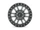 Fuel Wheels Rebel Matte Gunmetal with Black Bead Ring 5-Lug Wheel; 20x10; -18mm Offset (02-08 RAM 1500, Excluding Mega Cab)