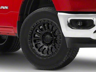 Fuel Wheels Rincon Matte Black with Gloss Black Lip 6-Lug Wheel; 18x9; 1mm Offset (19-24 RAM 1500)