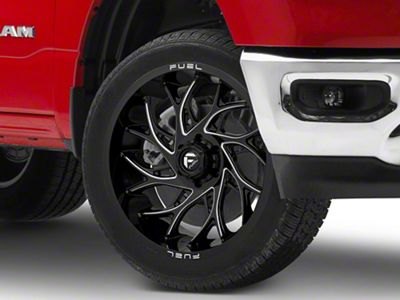 Fuel Wheels Runner Gloss Black Milled 6-Lug Wheel; 22x12; -44mm Offset (19-24 RAM 1500)