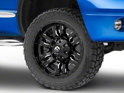 Fuel Wheels Sledge Gloss Black Milled 8-Lug Wheel; 22x9.5; 20mm Offset (06-08 RAM 1500 Mega Cab)