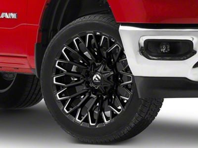 Fuel Wheels Strike Gloss Black Milled 6-Lug Wheel; 22x10; -18mm Offset (19-24 RAM 1500)