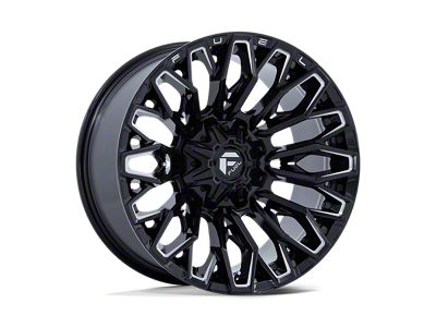 Fuel Wheels Strike Gloss Black Milled 8-Lug Wheel; 22x10; -18mm Offset (06-08 RAM 1500 Mega Cab)