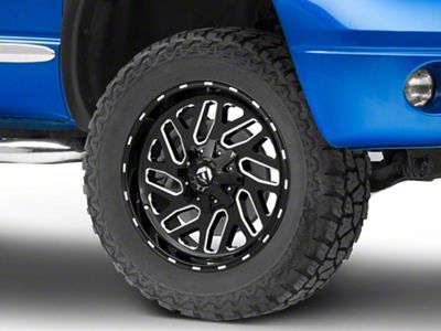 Fuel Wheels Triton Gloss Black Milled 8-Lug Wheel; 20x12; -43mm Offset (06-08 RAM 1500 Mega Cab)