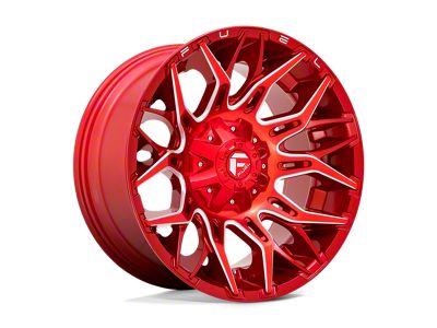 Fuel Wheels Twitch Candy Red Milled 5-Lug Wheel; 20x10; -18mm Offset (02-08 RAM 1500)