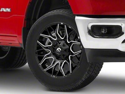 Fuel Wheels Twitch Gloss Black Milled 6-Lug Wheel; 20x9; 1mm Offset (19-25 RAM 1500)