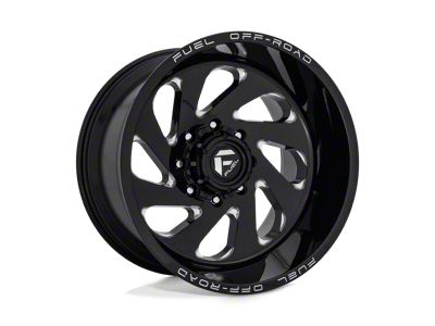 Fuel Wheels Vortex Gloss Black Milled 6-Lug Wheel; 22x12; -44mm Offset (19-24 RAM 1500)