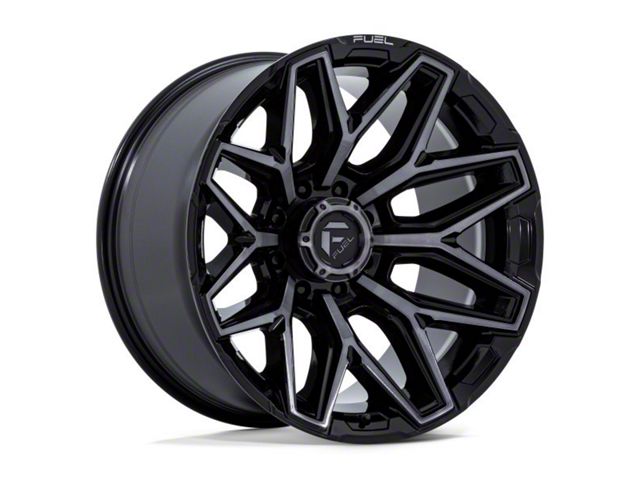 Fuel Wheels Flux Gloss Black Brushed Face with Gray Tint 8-Lug Wheel; 20x9; 1mm Offset (19-24 RAM 2500)