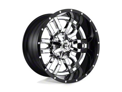 Fuel Wheels Sledge Chrome with Gloss Black Lip 8-Lug Wheel; 20x10; -18mm Offset (19-24 RAM 3500 SRW)