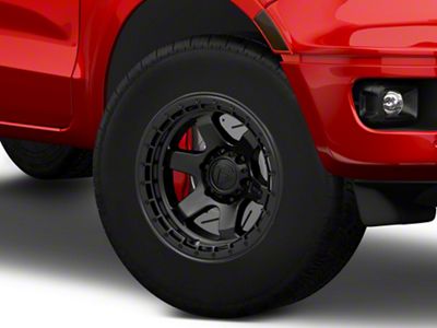 Fuel Wheels Block Matte Black with Black Ring 6-Lug Wheel; 17x9; 1mm Offset (19-23 Ranger)