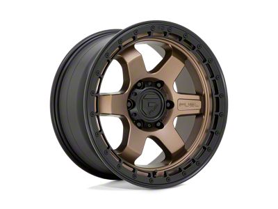 Fuel Wheels Block Matte Bronze with Black Ring 6-Lug Wheel; 18x9; -12mm Offset (19-23 Ranger)