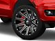 Fuel Wheels Contra Gloss Black Milled 6-Lug Wheel; 22x10; -19mm Offset (19-23 Ranger)